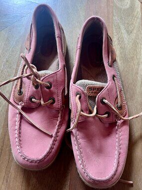 Sperry Womens Boat Shoes Size 8 Salmon Pink